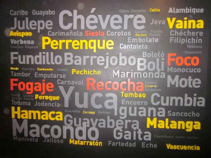 Colombian Spanish Vocabulary, Spanish words