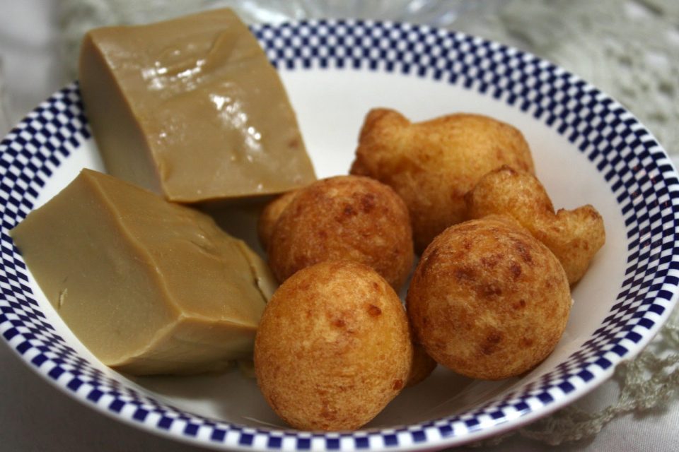 buñuelos and natilla, traditional Christmas food