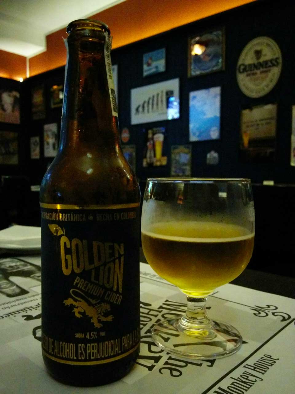 Golden Lion Cider in Colombia