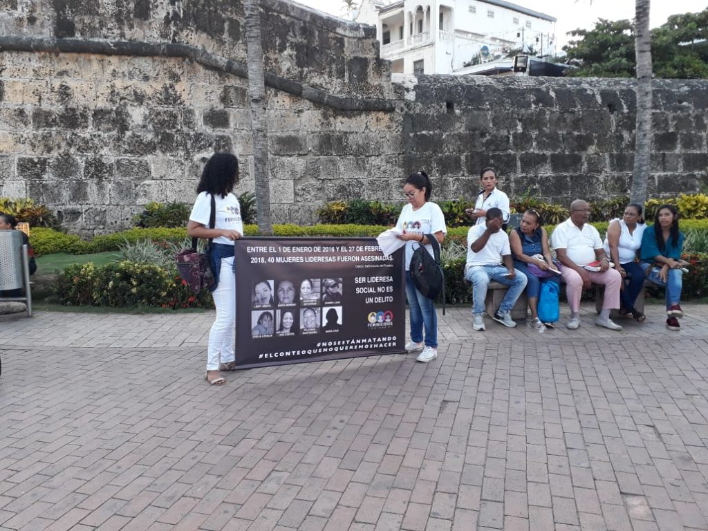 Human Rights Leaders Assasinations Vigil Cartagena Colombia