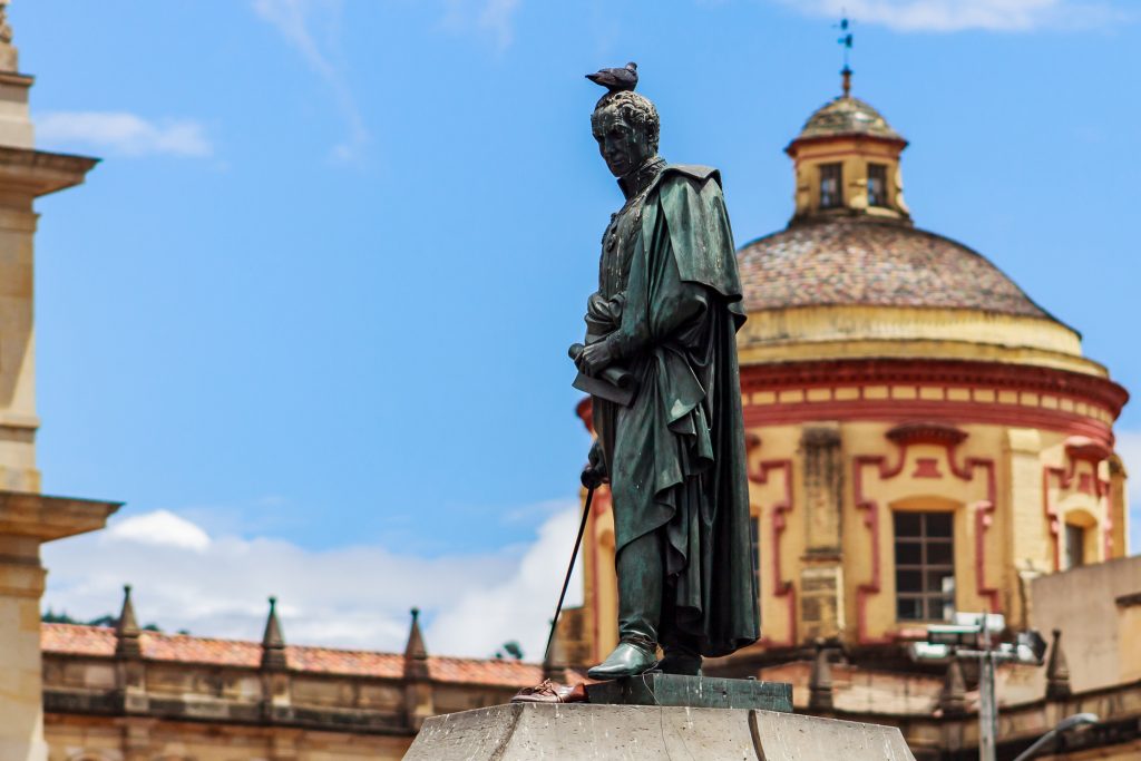 The Simon Bolivar Statue in Bogota