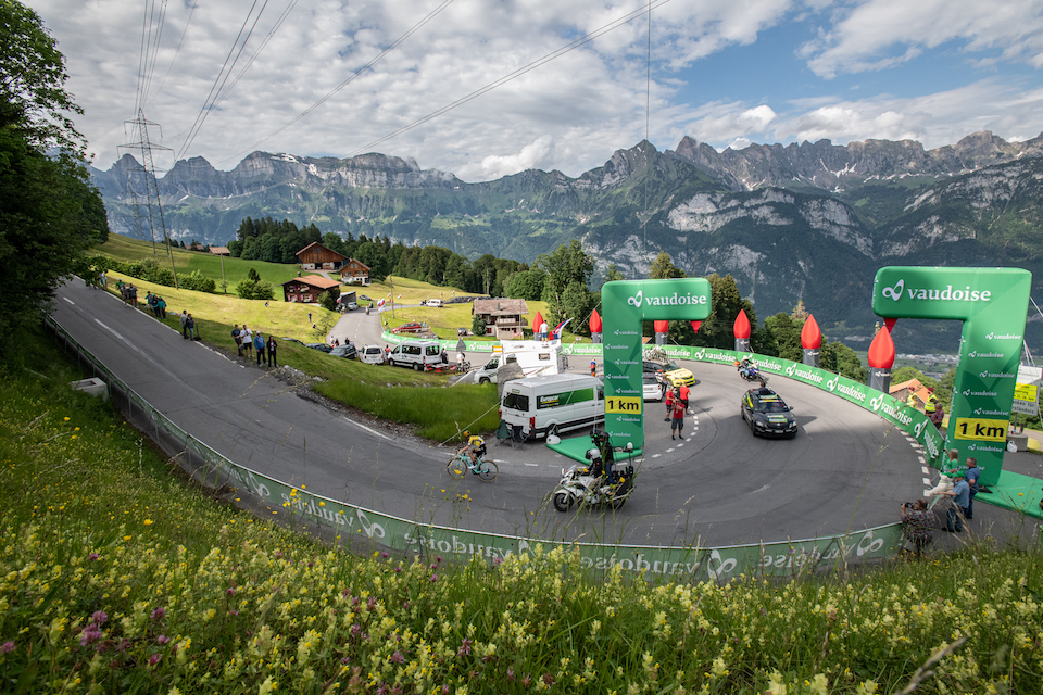 Egan Bernal on his own to the Tour de Suisse finish, showing his impeccable form. Bernal is the favourite for the Tour de France 2019 according to the bookmakers. 