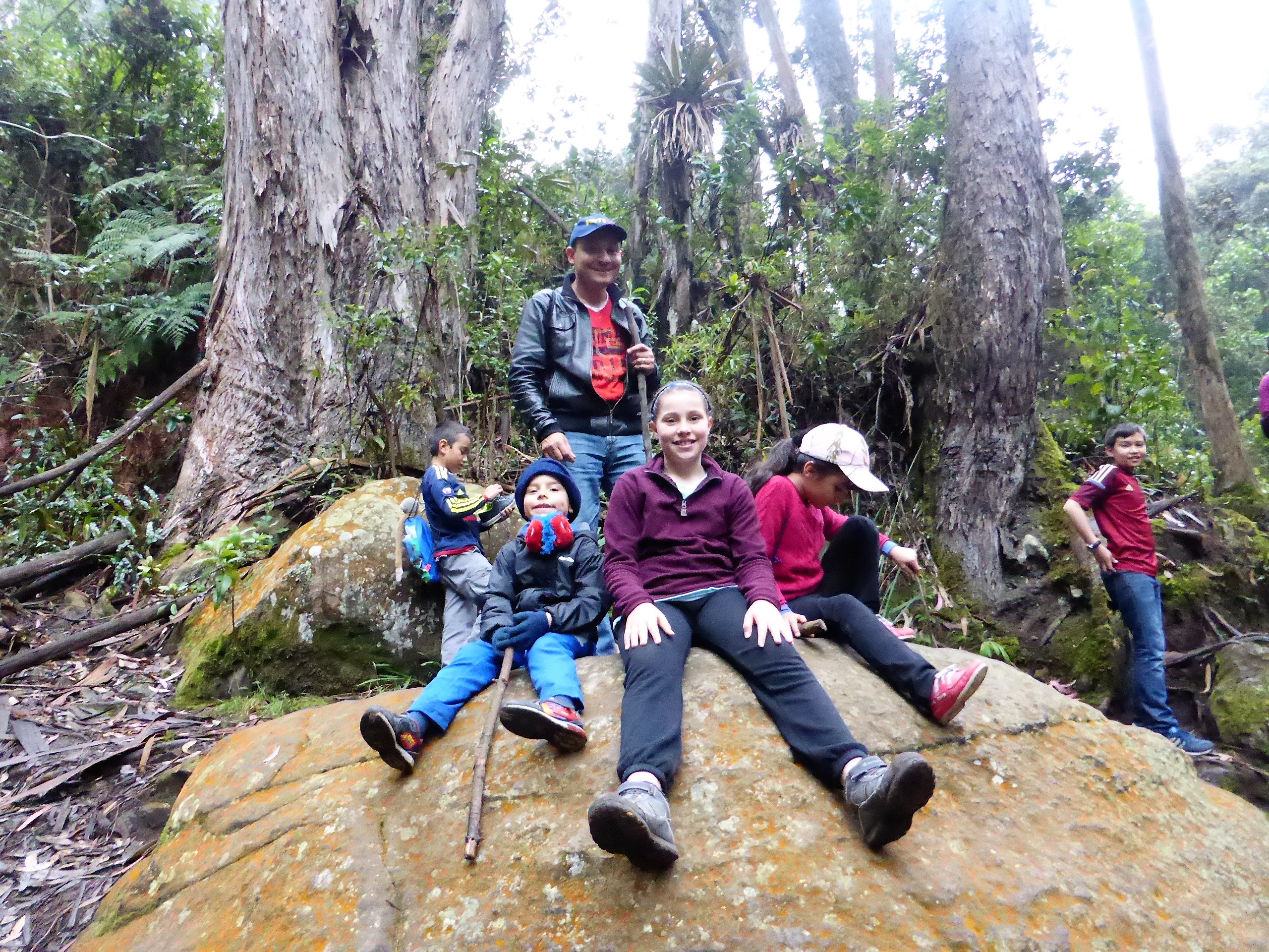 Young hikers on La Vieja trail before it closed on 2017. Many are wondering: when will it reopen? Photo: Steve Hide