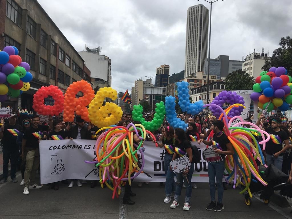 Bogotá diversity: Orgullo, Bogotá's pride march always attracts thousands of people. 