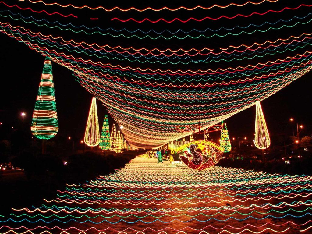 Christmas lights in Colombia. 