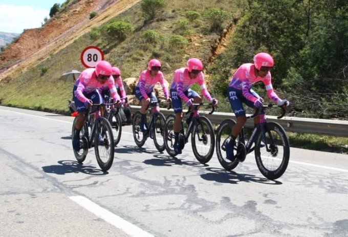 Education First won the opening Team Time Trial in the Tour Colombia 2.1.