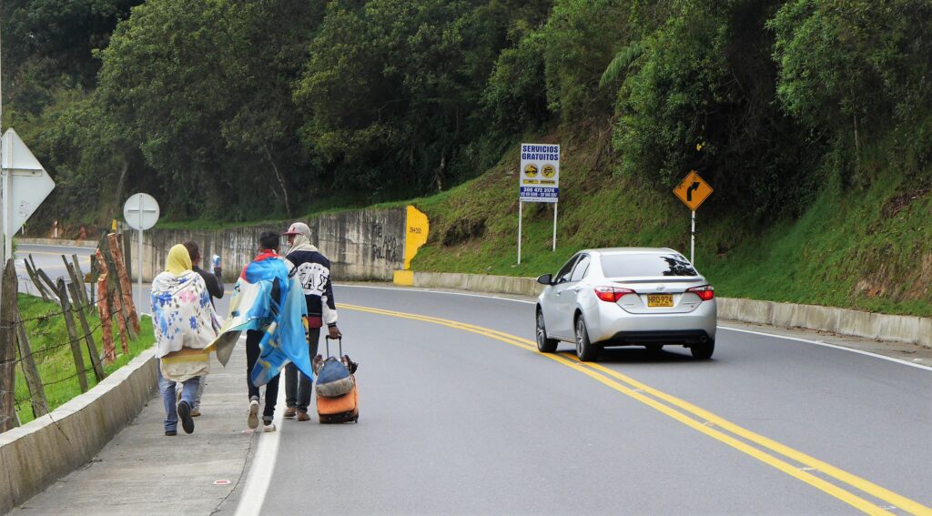 Heading home: Venezuelans who sought shelter in Colombia are now in reverse.