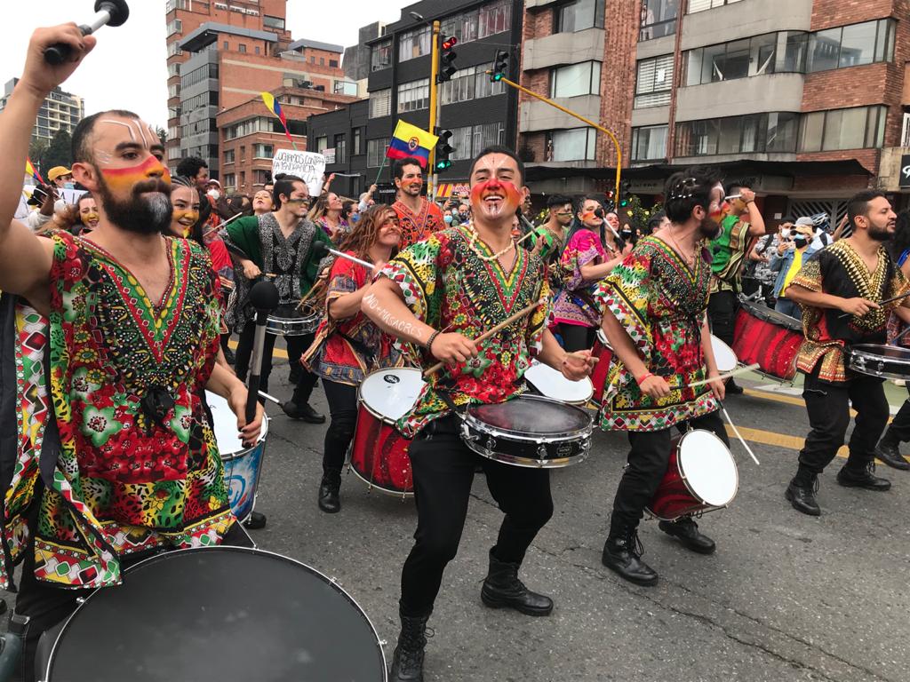 The national strike in Colombia started with music and dancing.