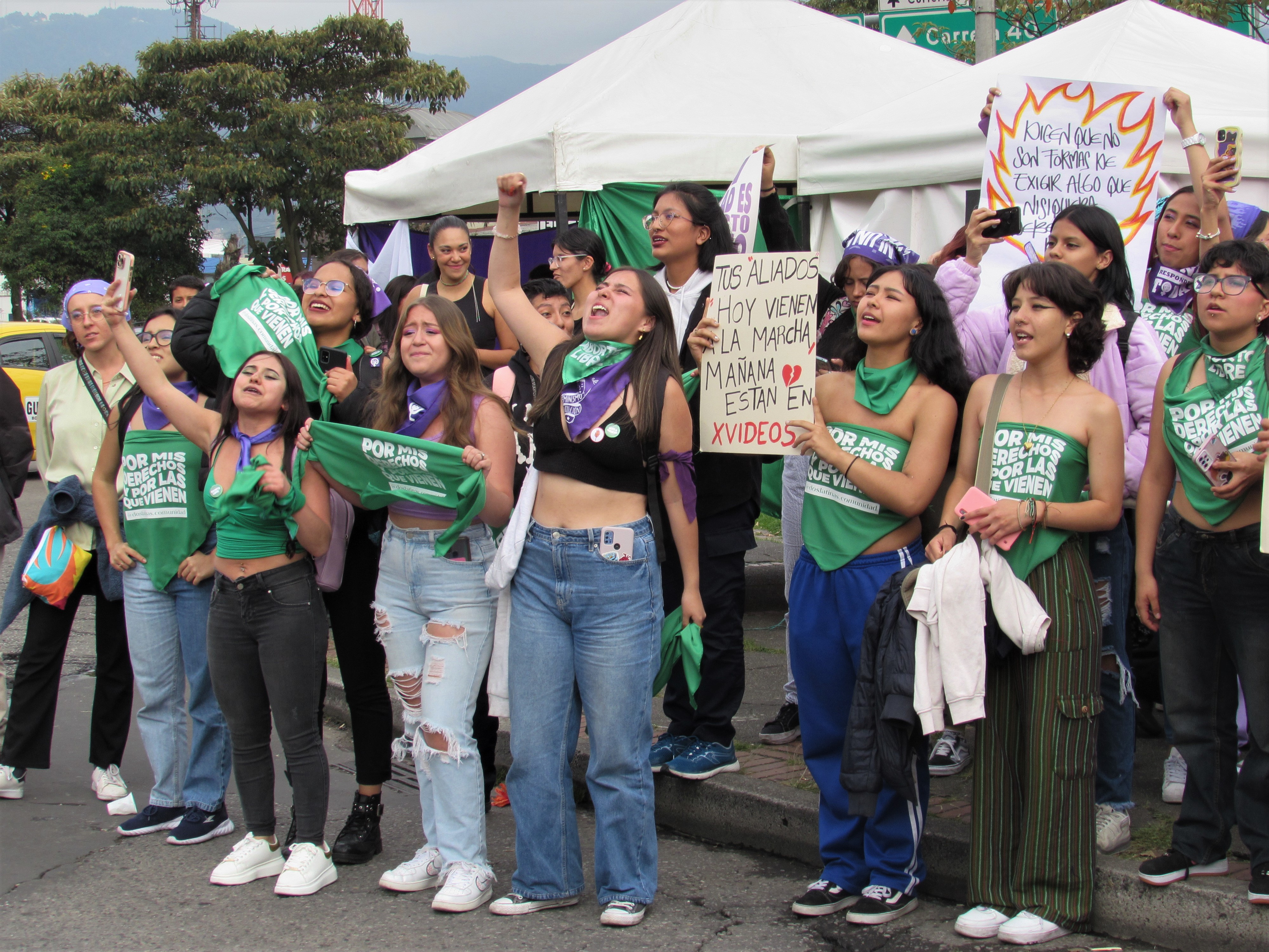 Barriers to abortion were among the issues highlighted on Women's Day in Bogotá 2023