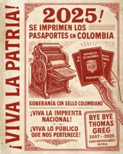 Publicity circulating on social media this week suppprting the move to the Imprenta Nacional. Source: X