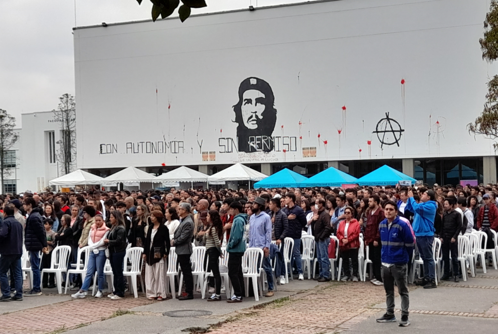 Inauguration day at the Nacho: the public university has long been associated with left wing ideology and rebel movements. Photo: Steve Hide