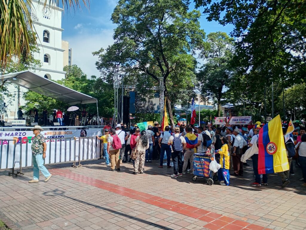 A rally by Iván Cepeda in Neiva, Huila in Colombia in 2026