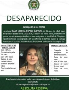 Poster for Diana Ospina, later found safe.