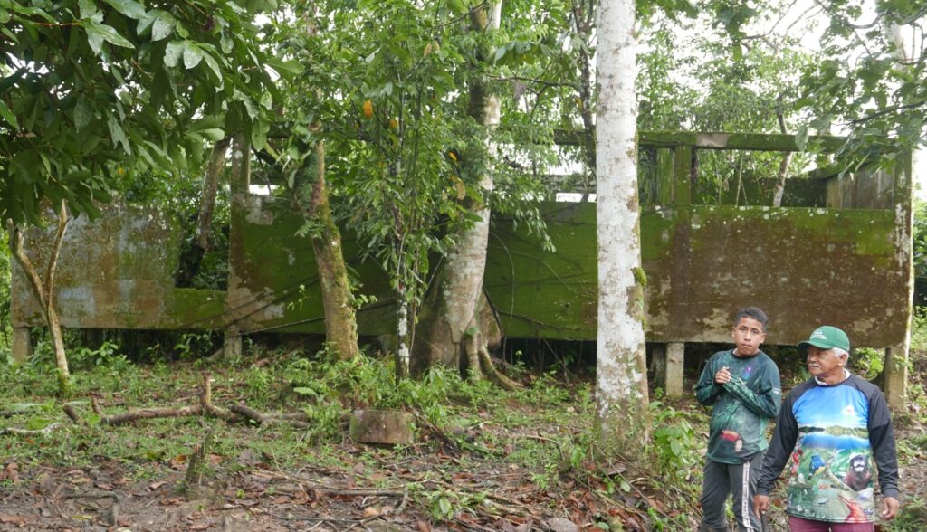 An abandoned Ecuadorian military post close to the Putumayo River. Cross-border incursions by Colombian armed groups have increased insecurity in a country once considered safe